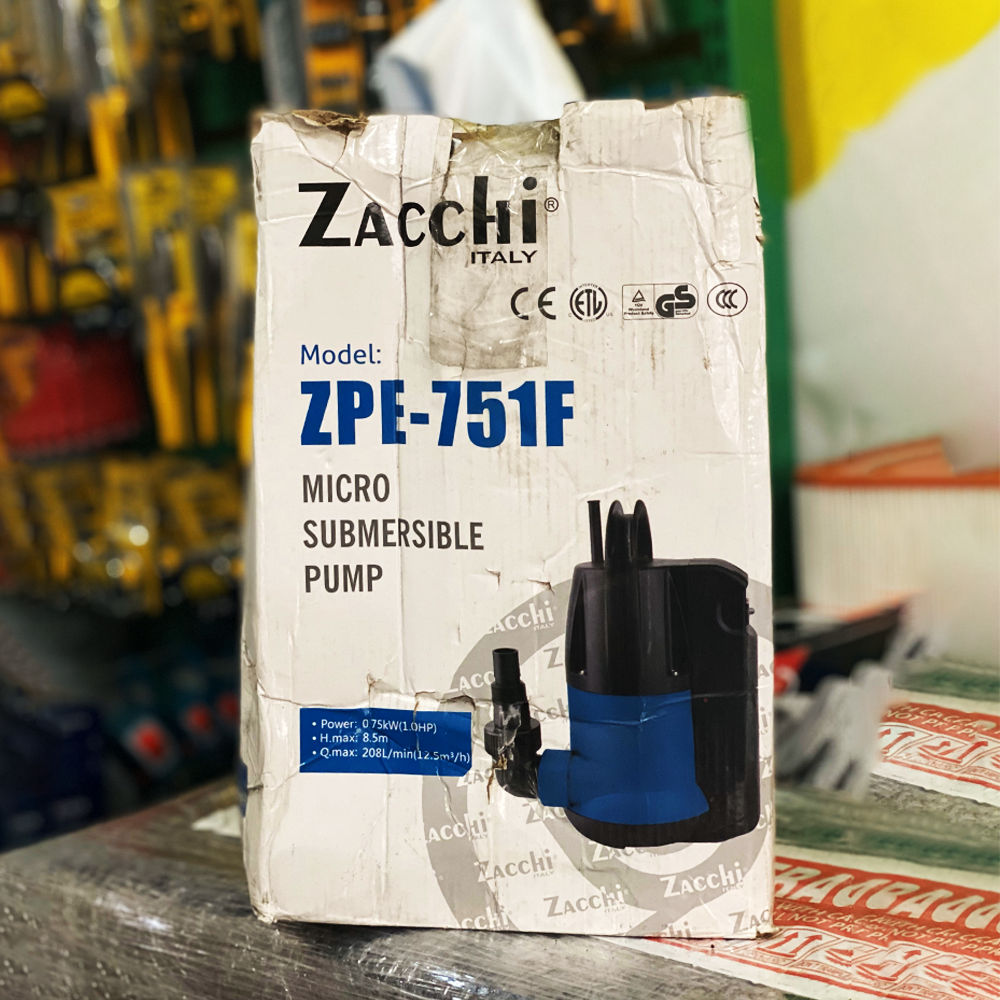 Zacchi ZPE-751F Micro Submersible Pump (Clean Water) (Damaged Box) | Discounts by KHM Megatools Corp. Zacchi ZPE-751F Micro Submersible Pump (Clean Water) (Damaged Box) | Discounts by KHM Megatools Corp.